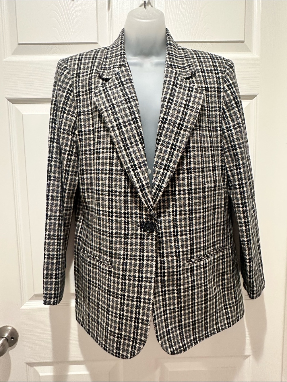 Sag Harbor Plaid Blazer Vintage Preppy Equestrian Academia Jacket Old Money